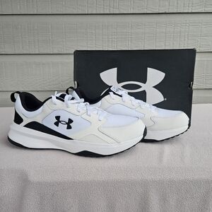 Under Armour Charged Edge Athletic Running Sneaker Men SZ 15 White 3026727-100